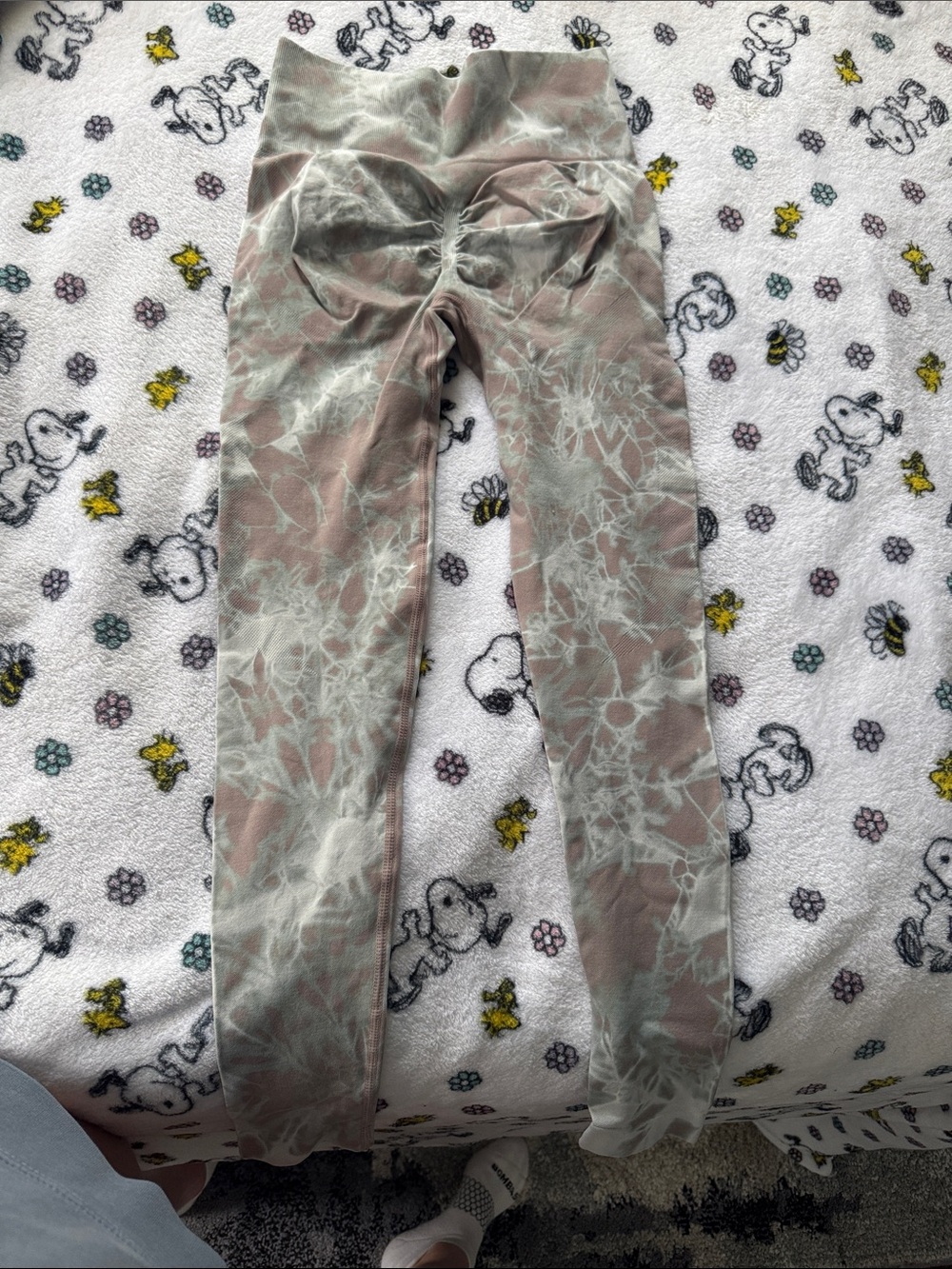 Tie-Dye Leggings - Pink & White